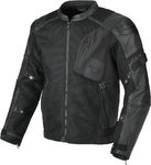 Macna Olsan Solid couro perfurado da motocicleta / jaqueta têxtil