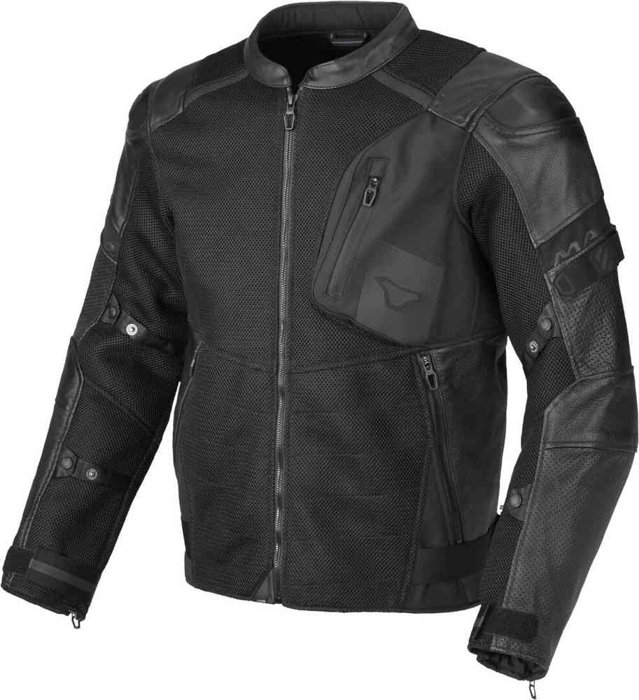 Macna Olsan Solid geperforeerd Motorfiets Leer/Textiel Jas