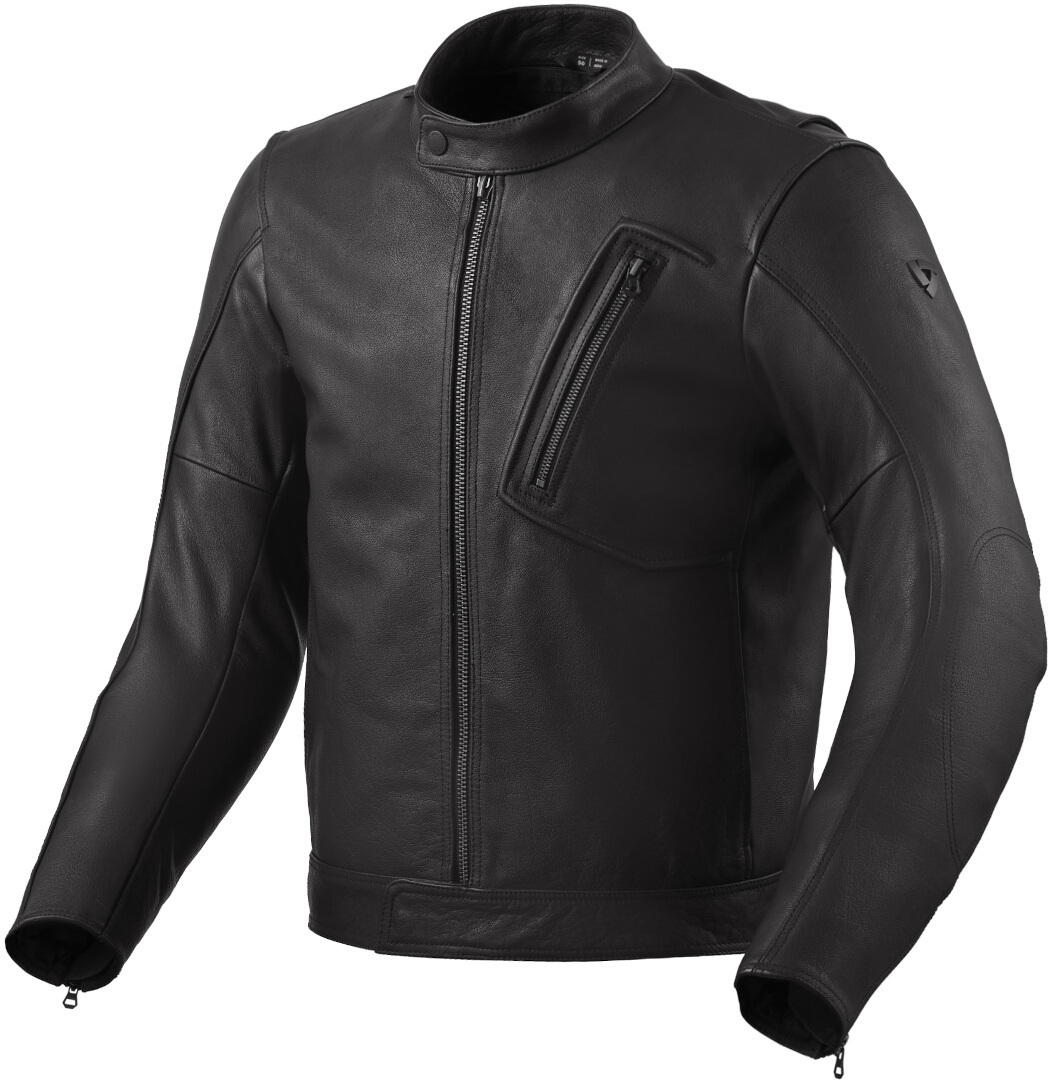 Revit Huxley Motorcycle Leather Jacket, black, Size 58 for Men