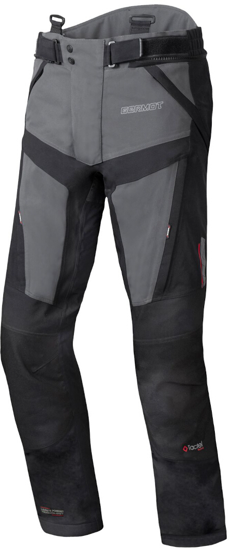 Germot Amaruq Wasserdichte Motorrad Textilhose, schwarz-grau, Größe 4XL für Männer