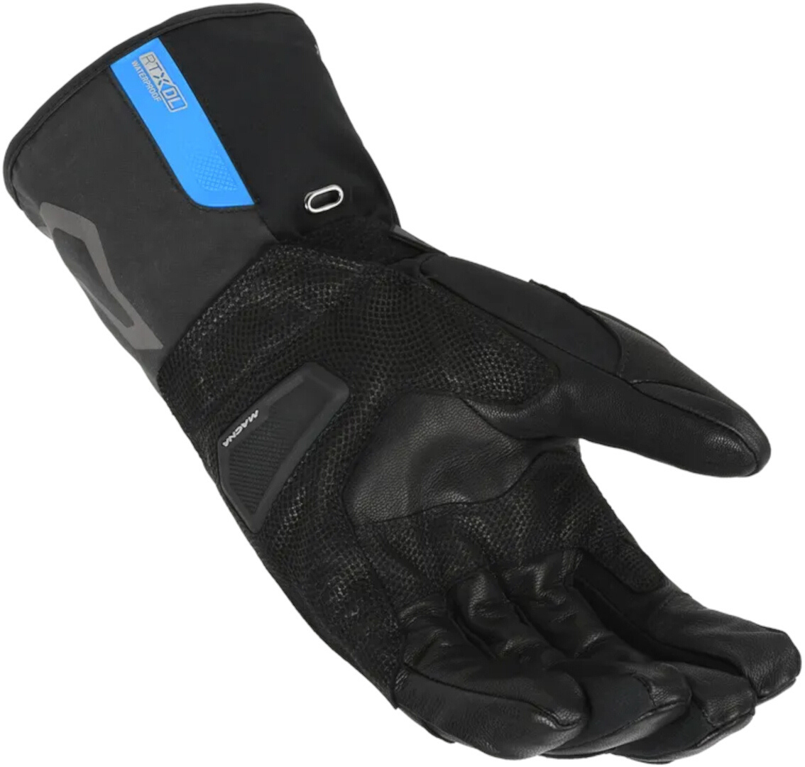 Side view of Macna Progress 2.0 RTX DL heatable waterproof Motorcycle Gloves Kit, black, Size 2XL for Men