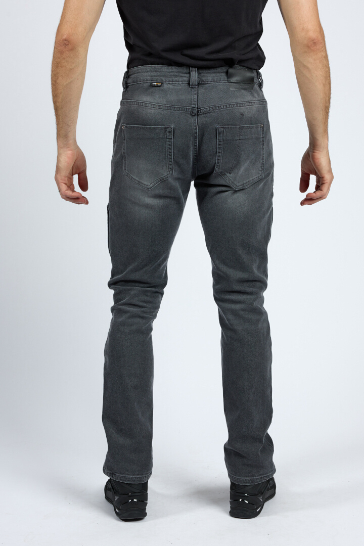 Side view of Ixon Tony Motorcycle Jeans, grey, Size 34 38 for Men