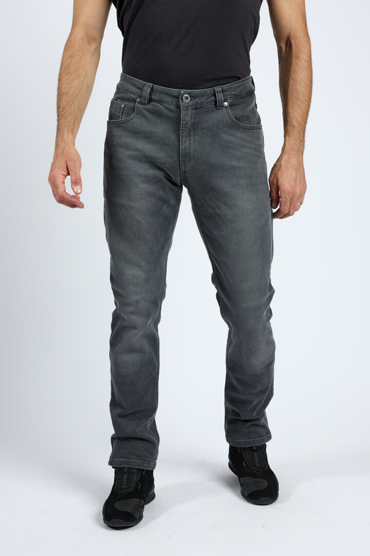 Side view of Ixon Tony Motorcycle Jeans, grey, Size 34 38 for Men
