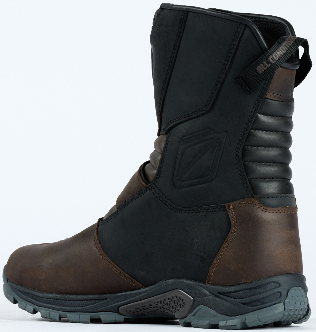 Side view of Ixon Klay Waterproof Motocycle Boots, black-brown, Size 46 for Men