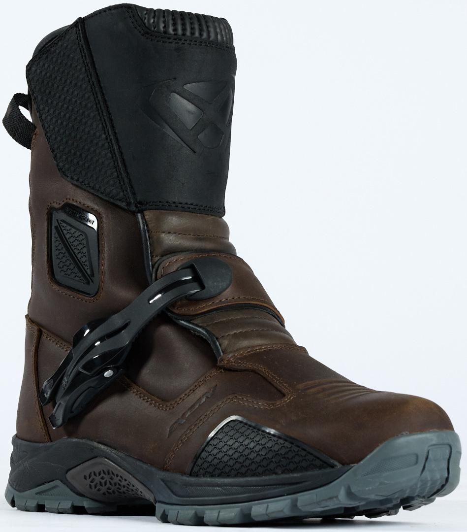 Side view of Ixon Klay Waterproof Motocycle Boots, black-brown, Size 46 for Men