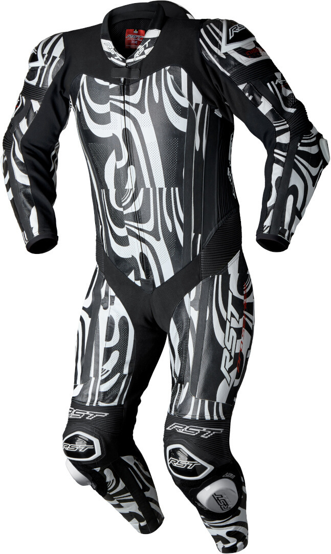 RST Pro Series Evo Airbag Ltd. Joker One Piece Motorcycle Leather Suit, black-white, Size S for Men-image-711951686