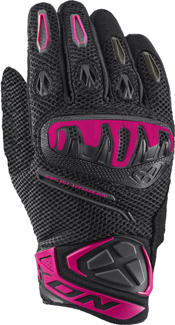 Ixon Mirage Airflow Dames Motorhandschoenen, zwart-donkerrood, afmeting S voor vrouw