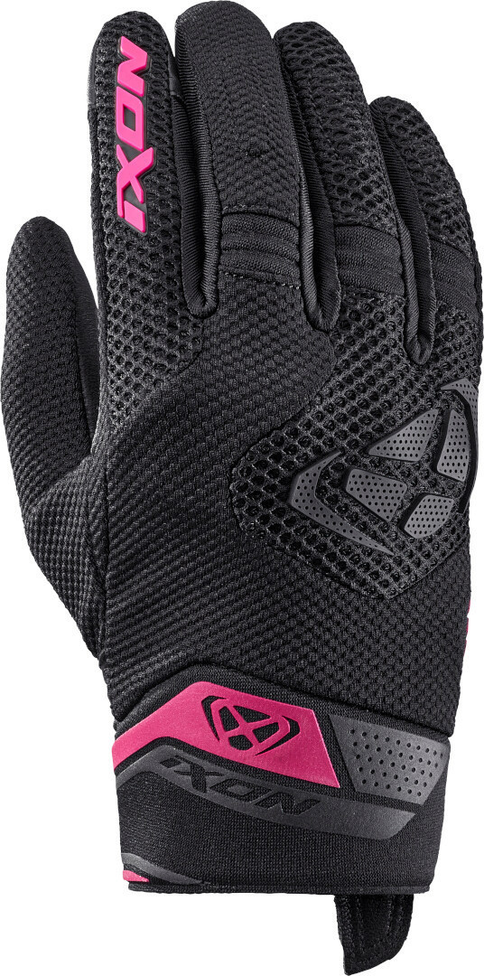 Ixon Mig 2 Airflow Dames Motorhandschoenen, zwart-donkerrood, afmeting M voor vrouw