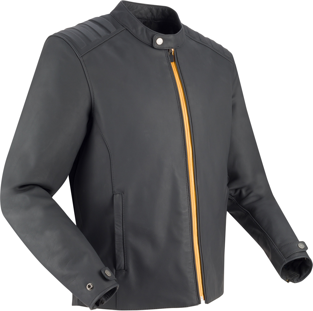 Segura Phil Motorrad Lederjacke, schwarz-gelb, Größe L für Männer