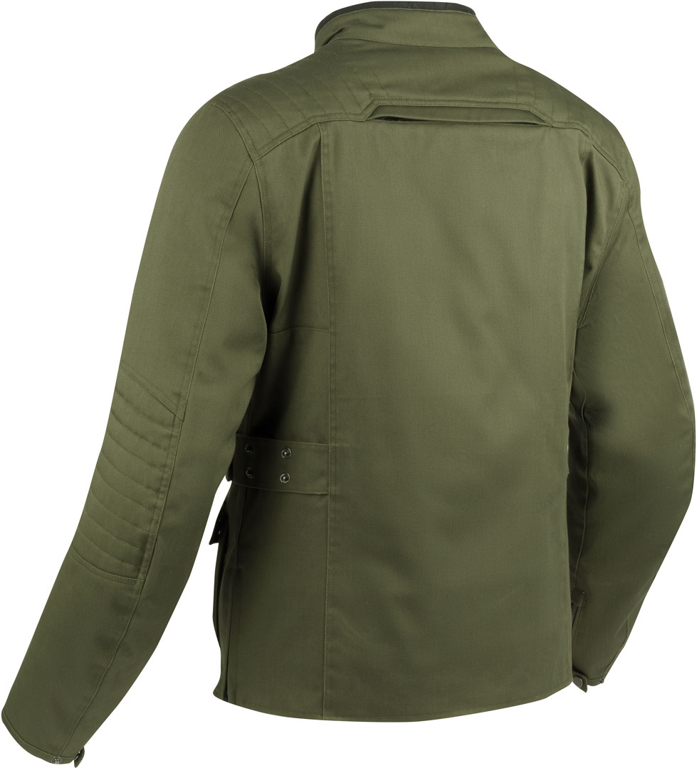 Side view of Segura Bora Motorcycle Textile Jacket, green-brown, Size M for Men