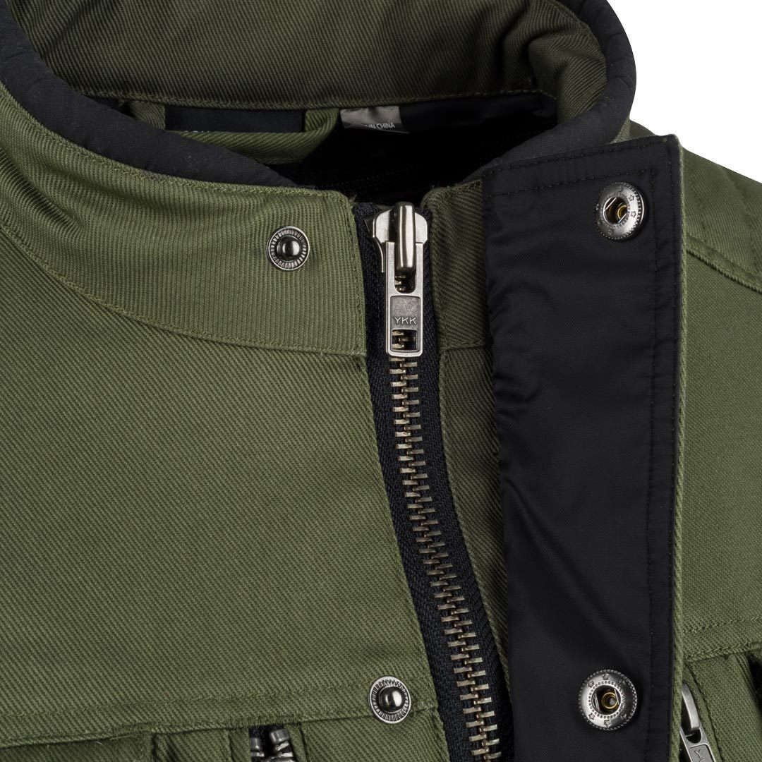 Side view of Segura Bora Motorcycle Textile Jacket, green-brown, Size M for Men