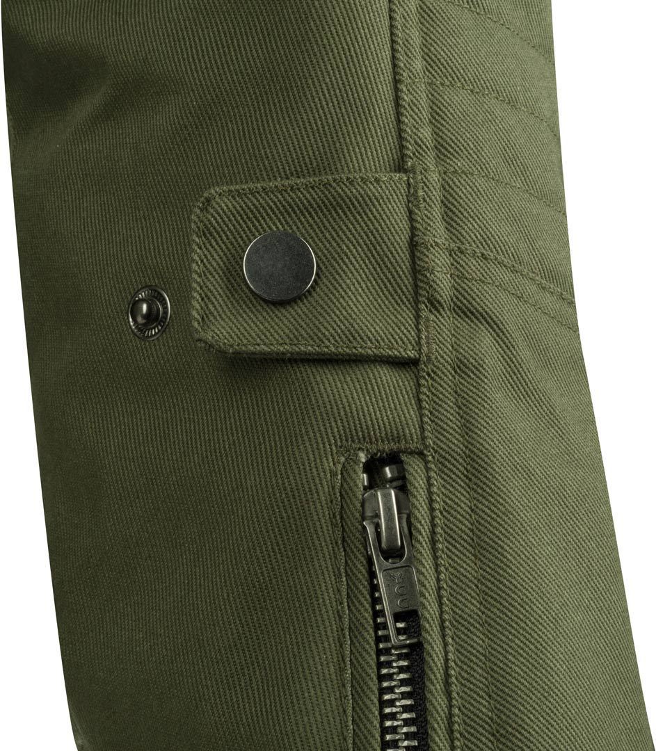Side view of Segura Bora Motorcycle Textile Jacket, green-brown, Size M for Men