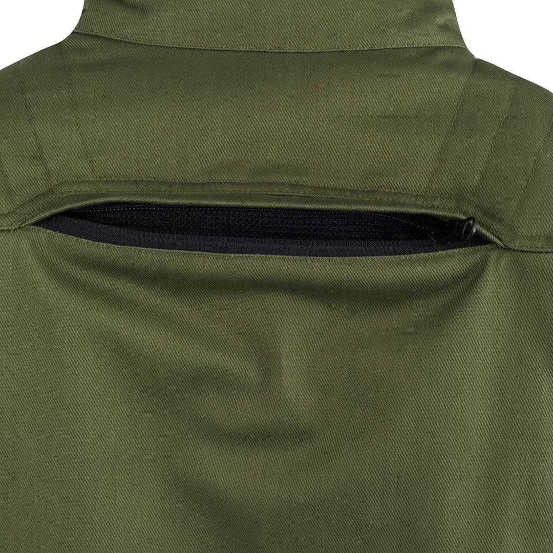 Side view of Segura Bora Motorcycle Textile Jacket, green-brown, Size M for Men