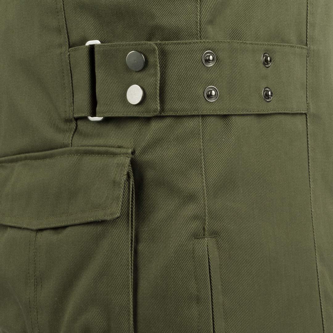 Side view of Segura Bora Motorcycle Textile Jacket, green-brown, Size M for Men