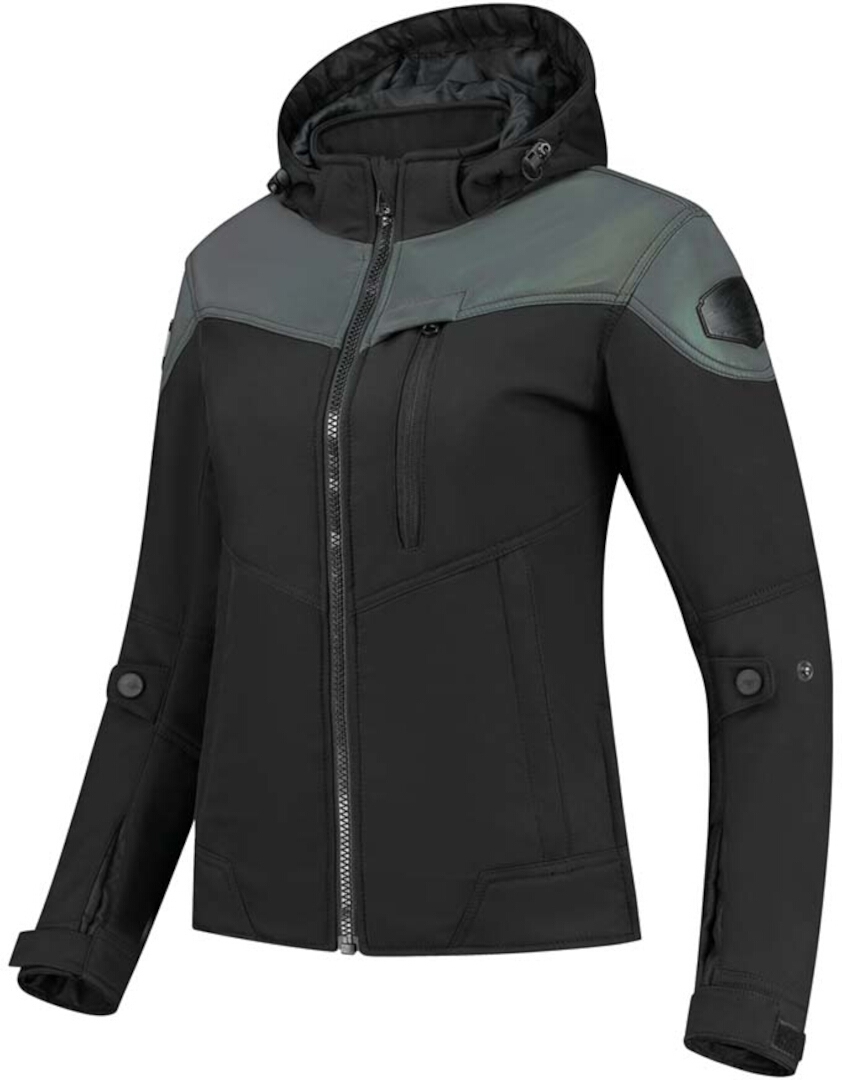 Rusty Stitches Ann Veste textile de moto pour femmes, noir-bleu-pourpre, taille 40