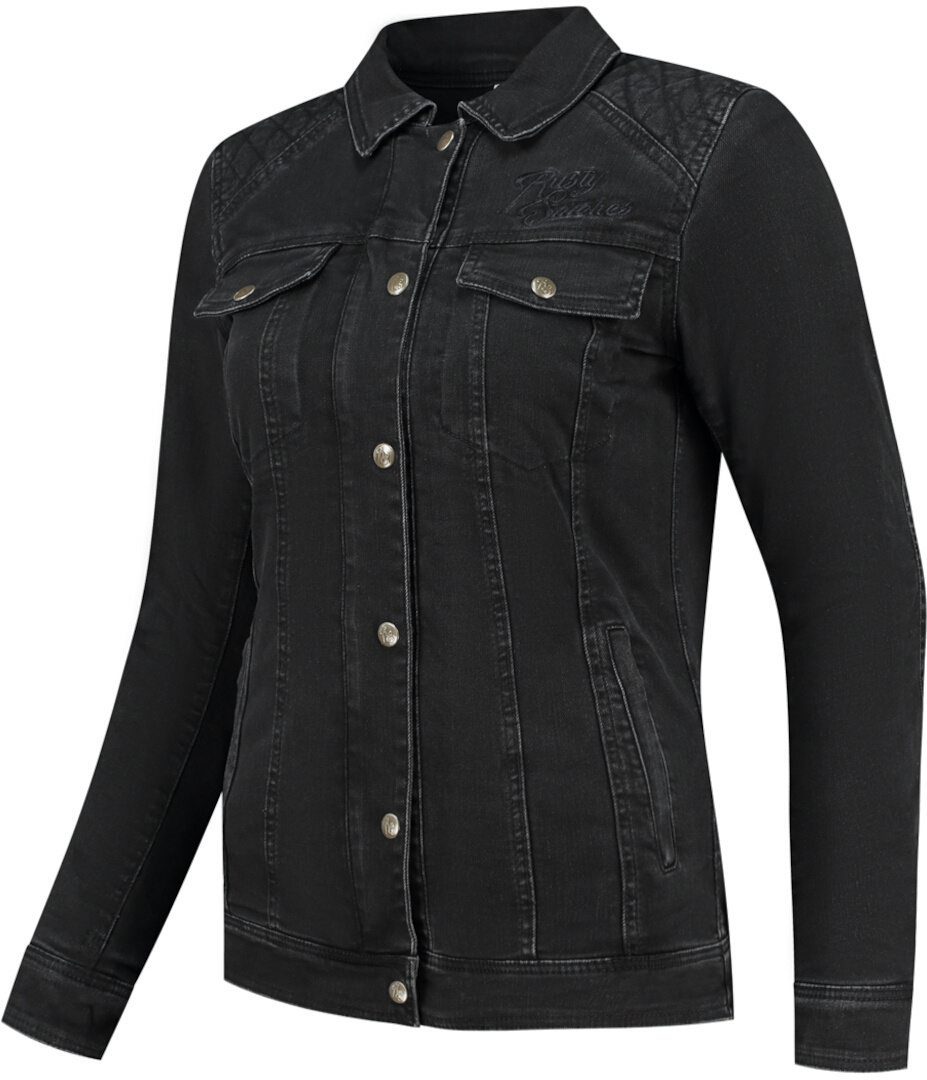 Rusty Stitches Dolly Veste textile de moto pour femmes, noir, taille 46