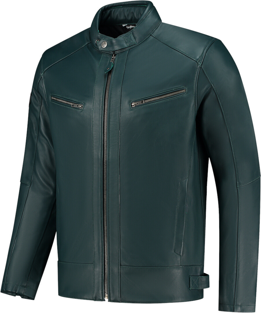 Rusty Stitches Dorian Blouson en cuir de moto, taille XL pour Hommes