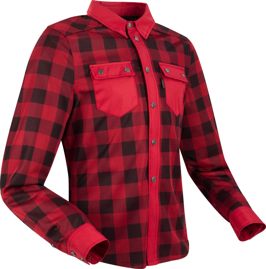 Segura Jovan Motorcycle Shirt, black-red, Size 2XL for Men-image-957624743