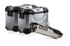 Preview image for SW-Motech TRAX ADV aluminum case system + Akrapovic - Silver. 45/37 l. Triumph Tiger 900 (19-23).