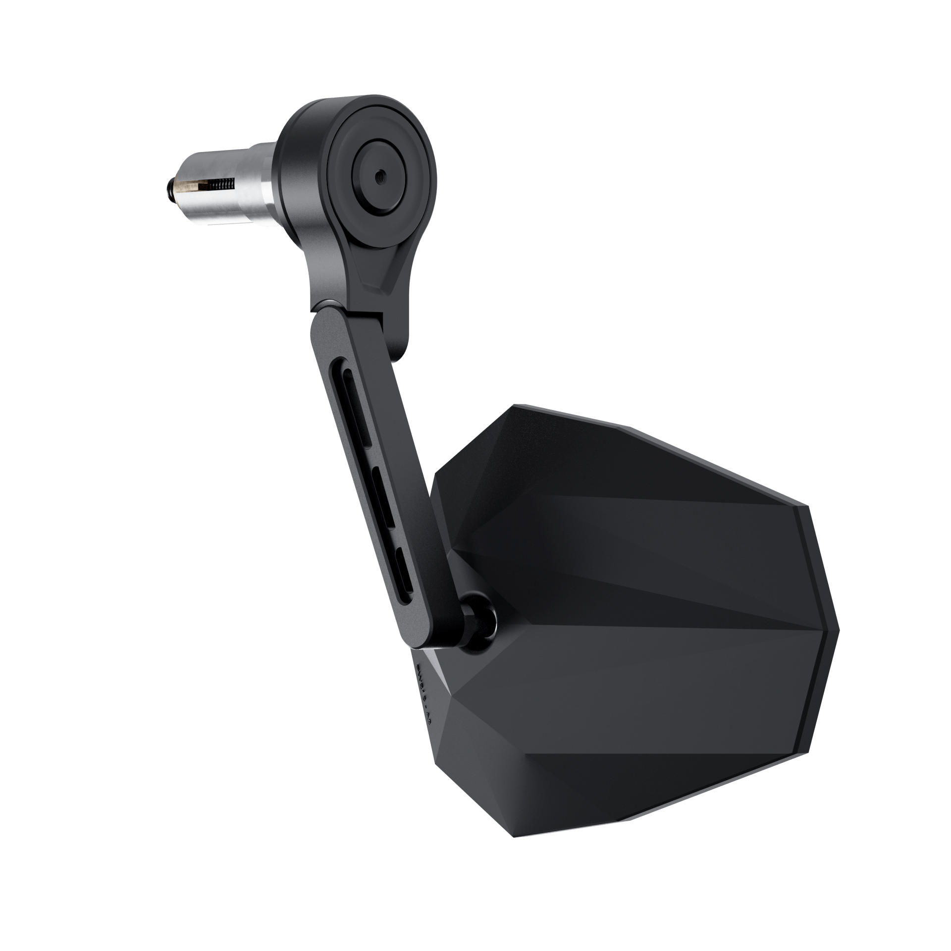 Rétroviseur d’extrémité de guidon HIGHSIDER STEALTH-X5 EVO SHORT, noir