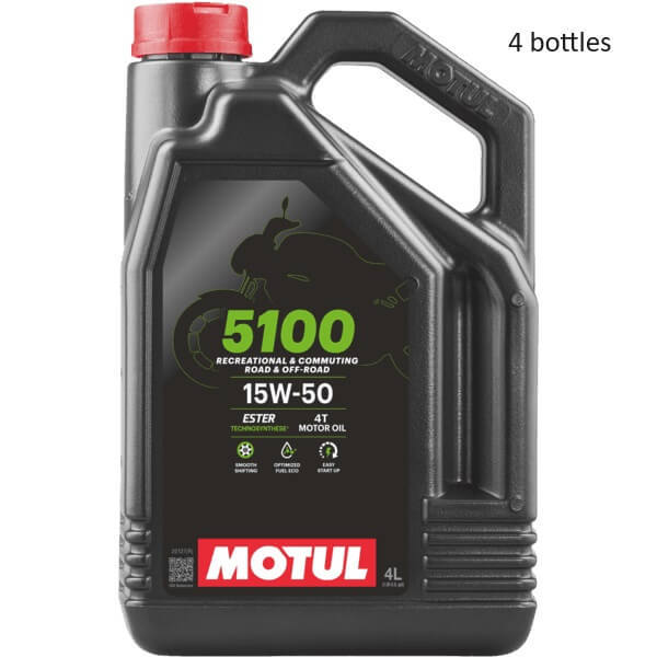 Huile moteur MOTUL 5100, 15W50, 4L, X4 carton