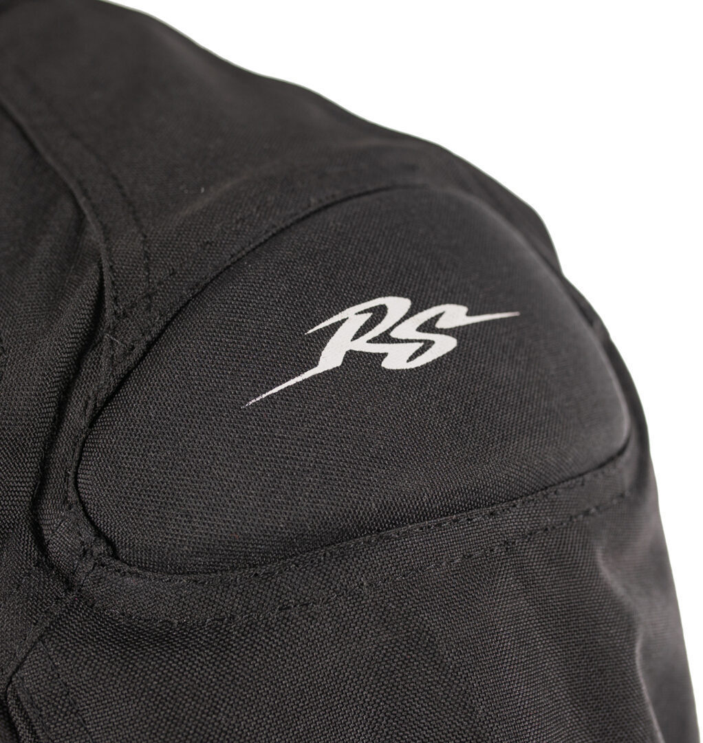 Side view of Rusty Stitches Taylor Waterproof Ladies Motorcycle Textile Jacket, black-white, Size 40 for Women