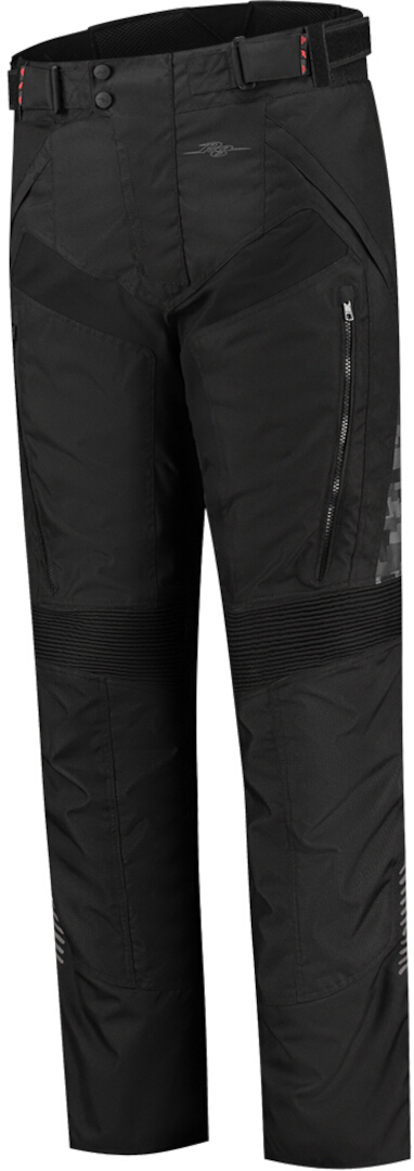 Rusty Stitches Hugo Pantalon textile de moto imperméable, noir-gris, taille 2XL pour Hommes