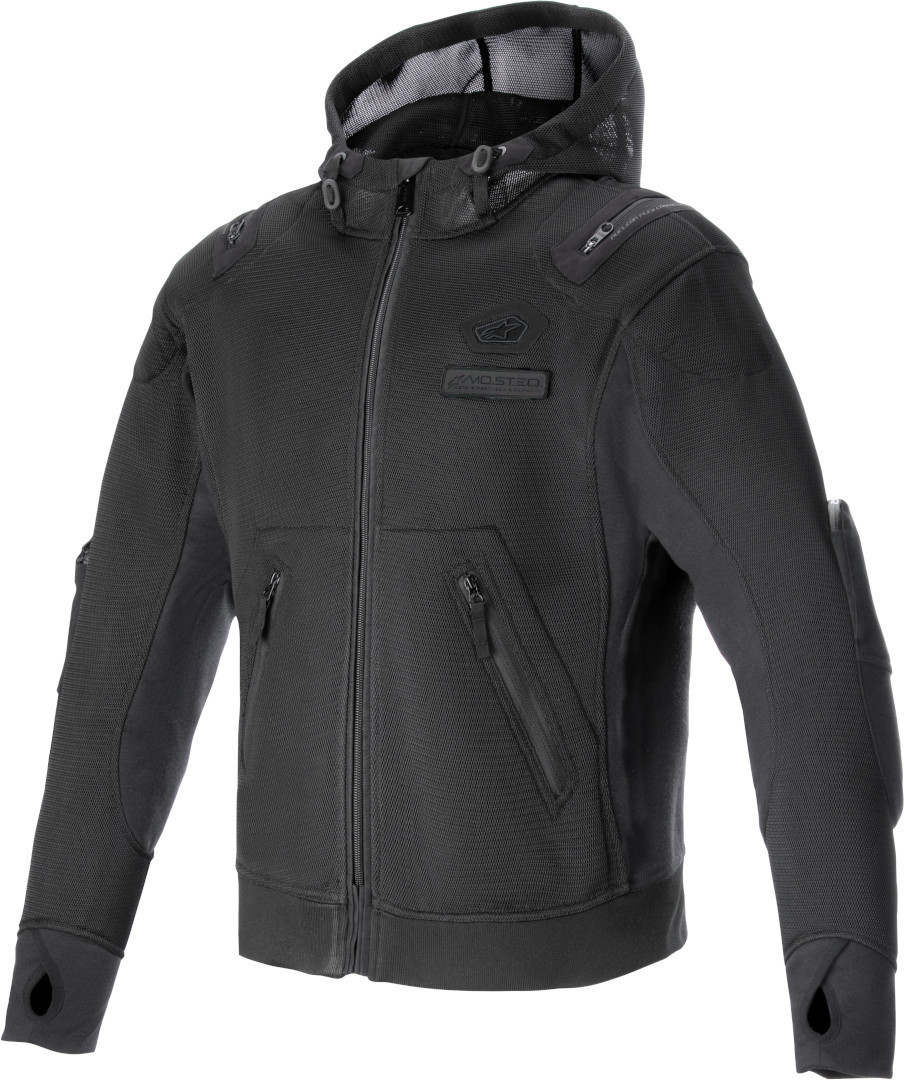 Alpinestars Moflow Air Tech Толстовка с капюшоном на молнии для мотоциклов чёрный S 