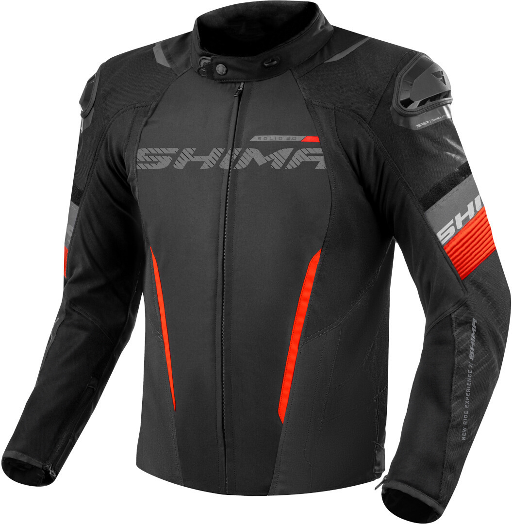 SHIMA Solid 2.0 водонепроницаемая мотоциклетная текстильная куртка Черный/Красный L 