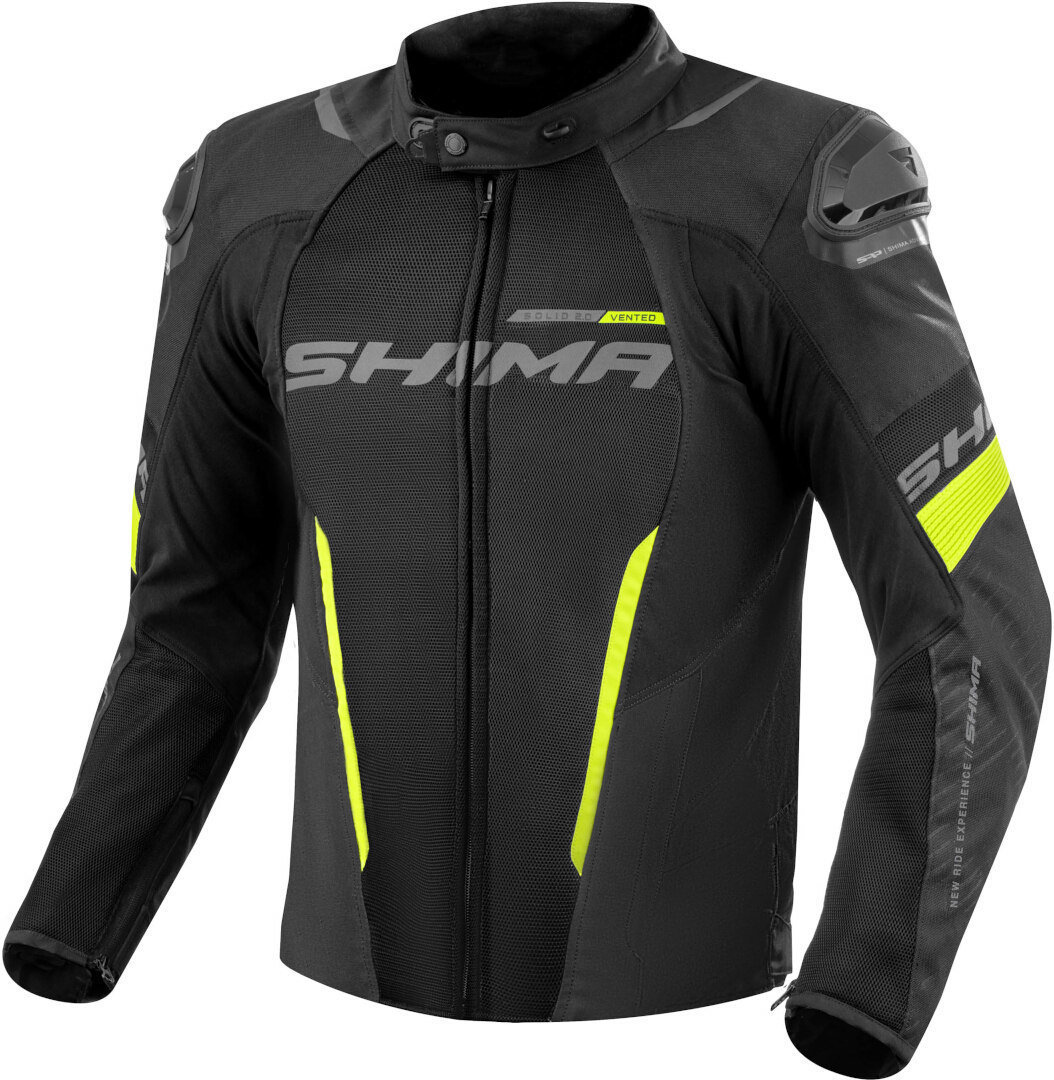 SHIMA Solid 2.0 Vented водонепроницаемая мотоциклетная текстильная куртка Черный/Желтый L 