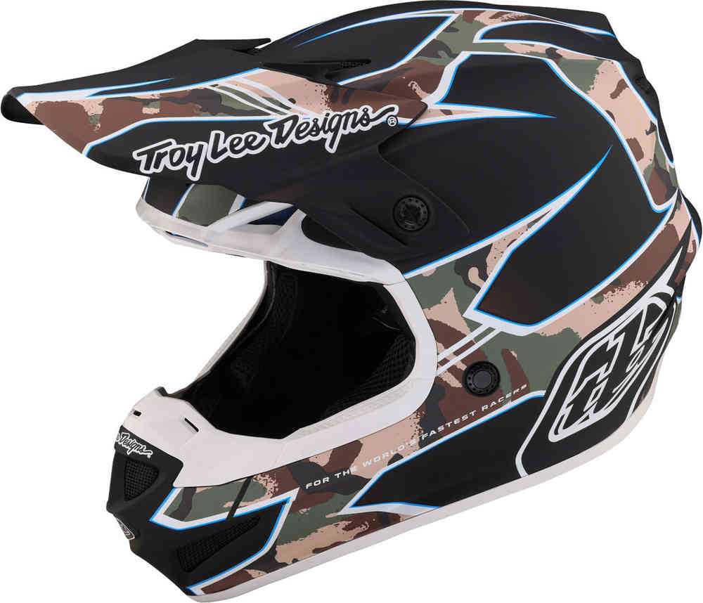 Troy Lee Designs SE4 Polyacrylite Matrix MIPS Motocross Helmet
