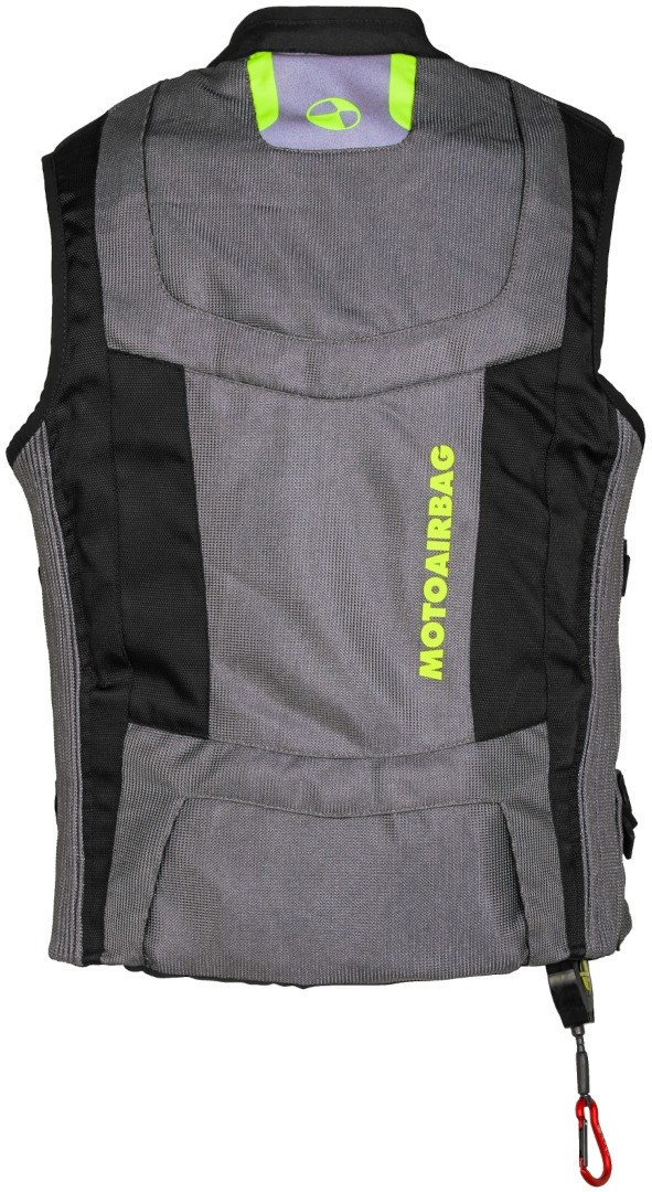 Side view of Motoairbag MAB v4 Airbag Vest, black-grey-yellow, Size 2XL 3XL for Men