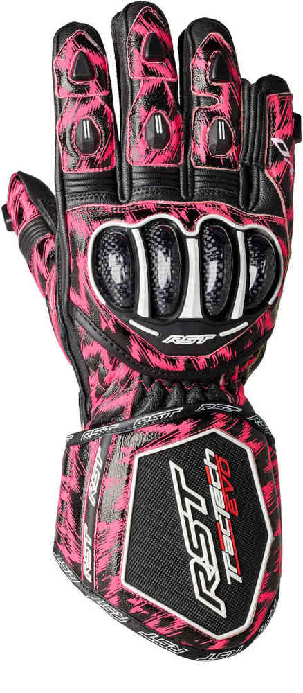 RST TracTech Evo 4 Ltd. Dazzle Pink perforated Motorcycle Gloves