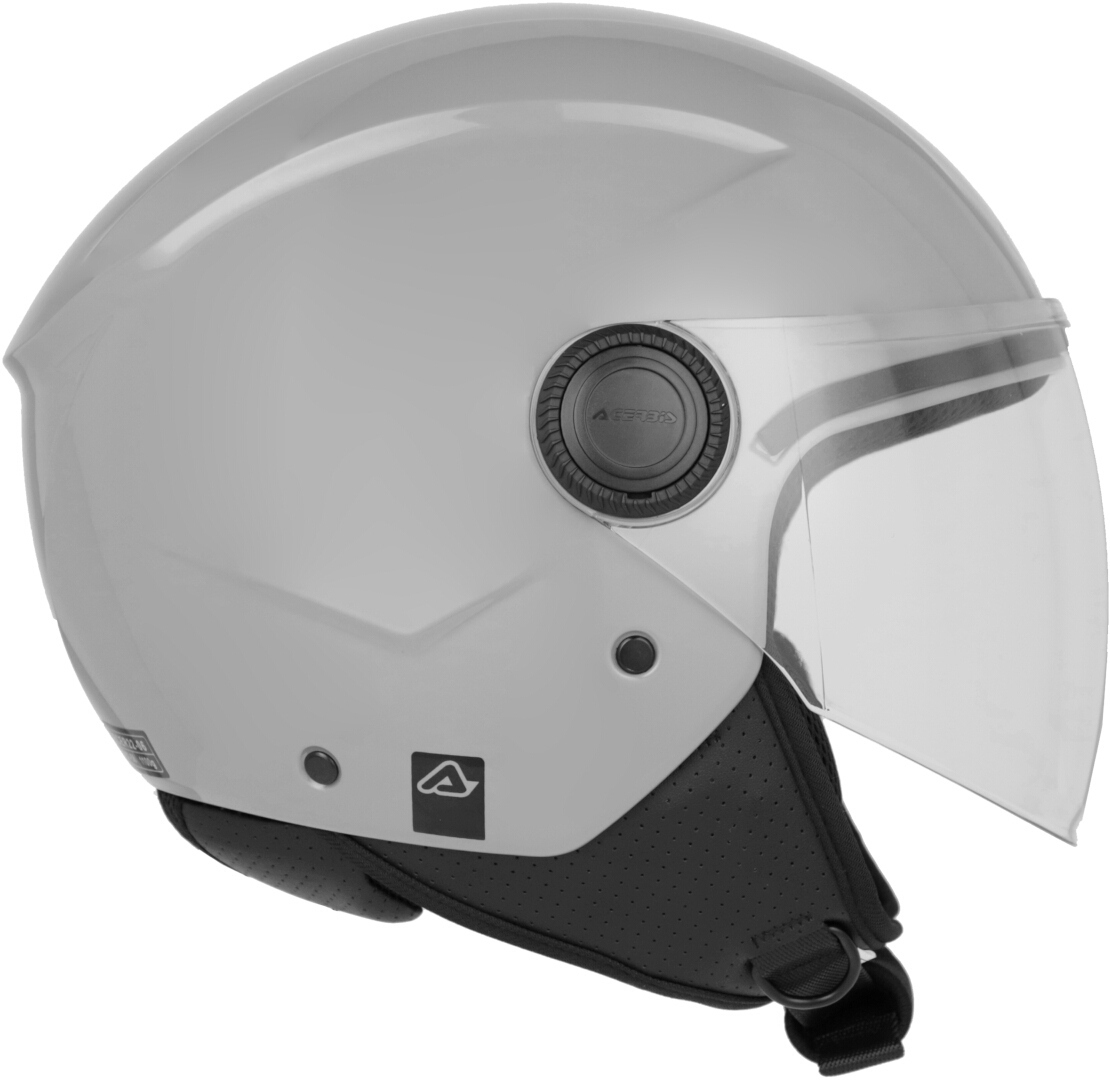 Side view of Acerbis Brezza Jet Helmet, grey, Size XL for Men