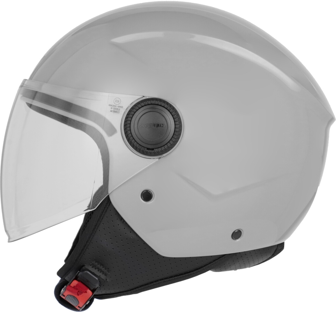 Side view of Acerbis Brezza Jet Helmet, grey, Size XL for Men