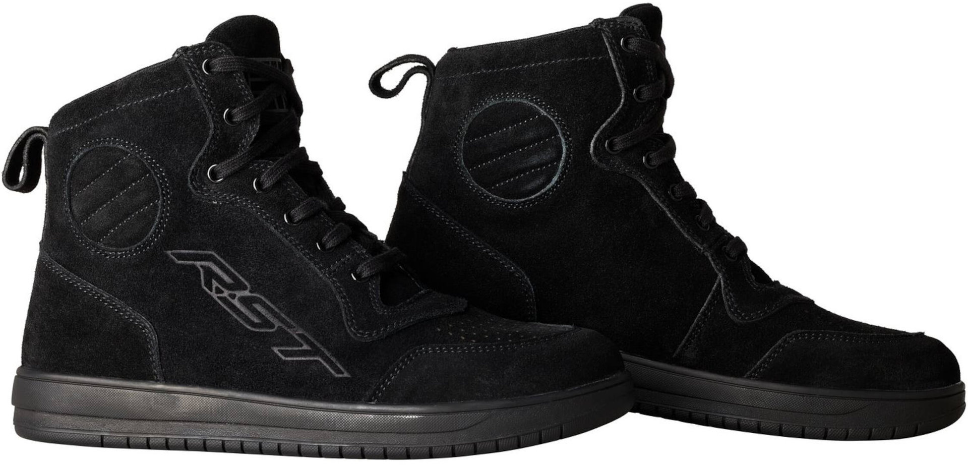 Rst Hitop Perforaded Motorcycle Shoes, Black, Size 44 For Men