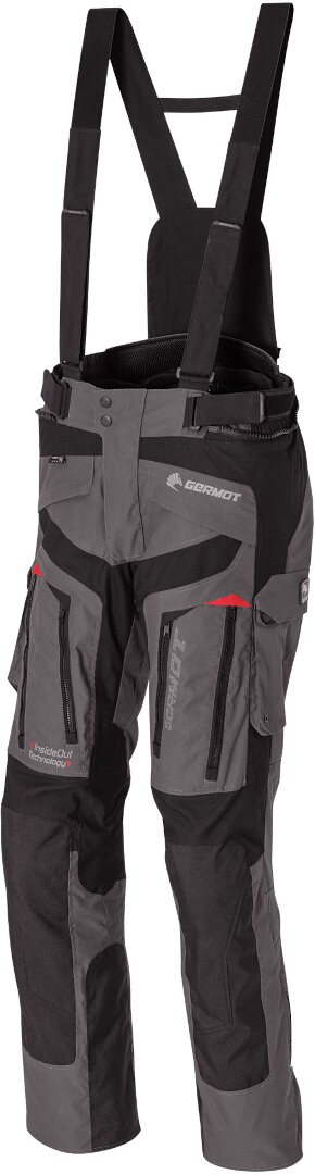Side view of Germot InsideOut Textile Pants, black-red-anthracite, Size L for Men