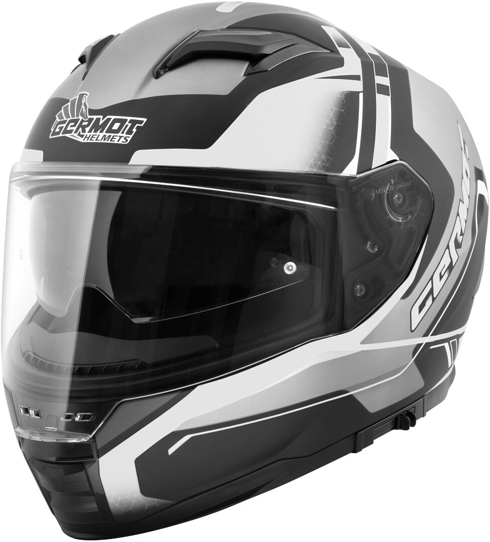 Germot GM 350 Dekor Casque, noir-gris-blanc, taille 2XL pour Hommes