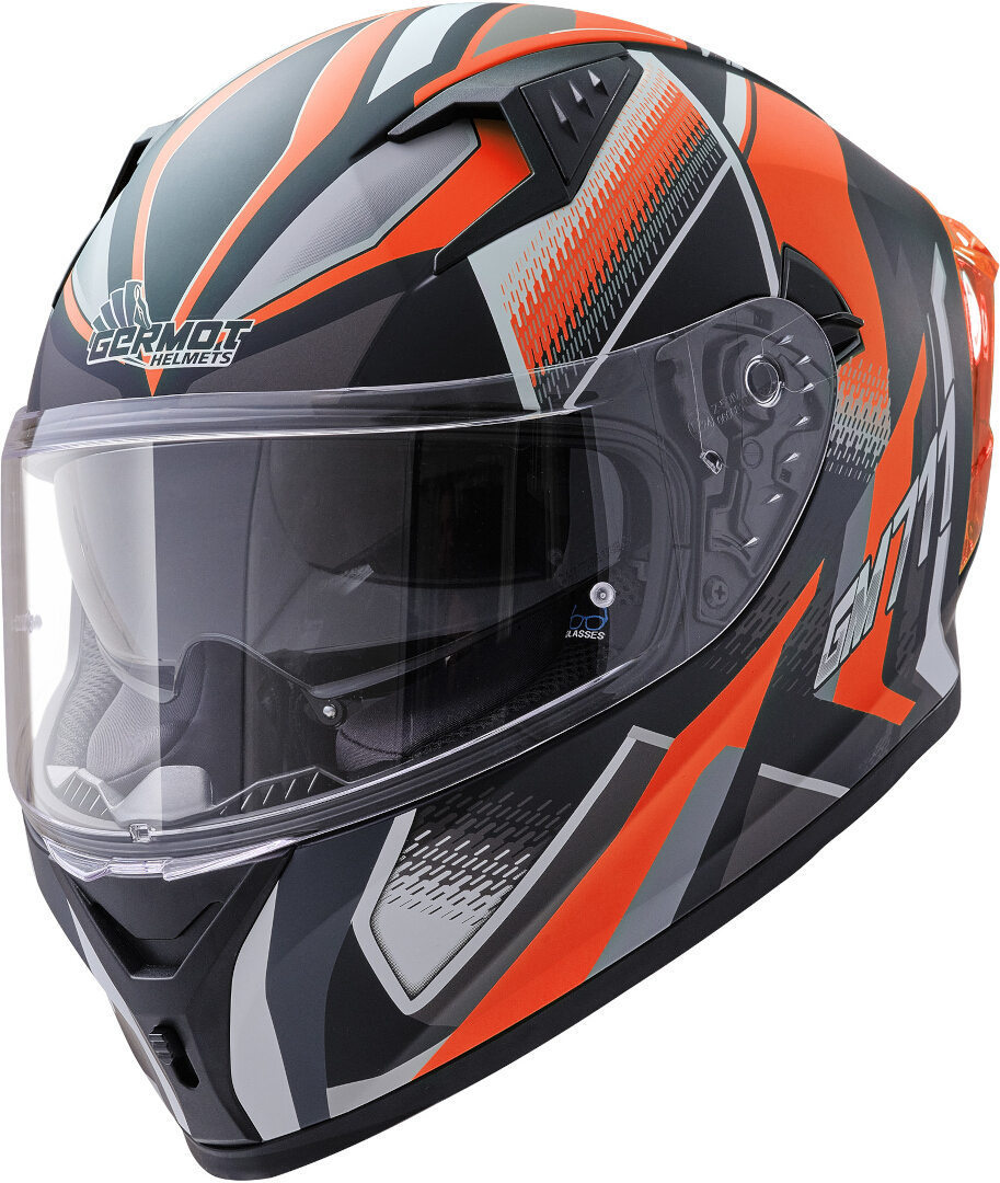 Germot GM 711 Dekor Casque, noir-orange, taille XS pour Hommes