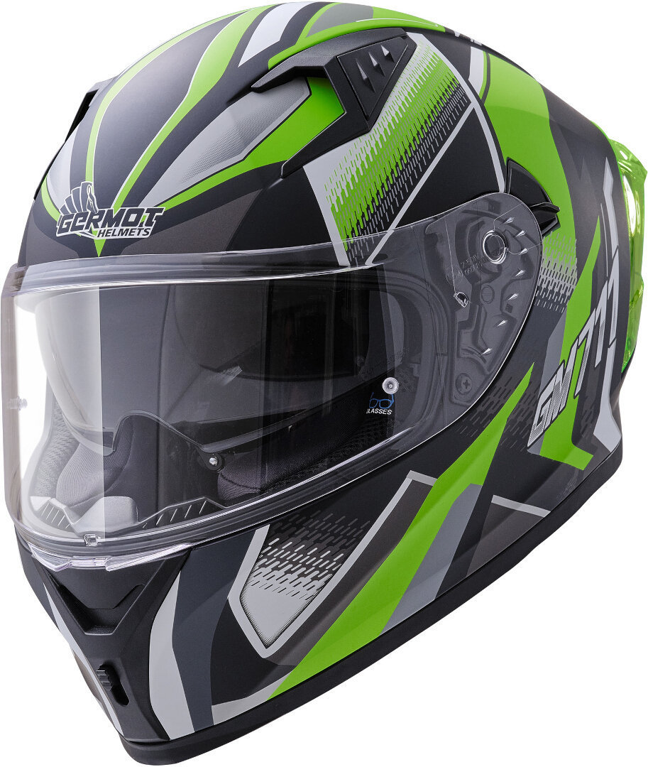 Germot GM 711 Dekor Casque, noir-vert, taille L pour Hommes