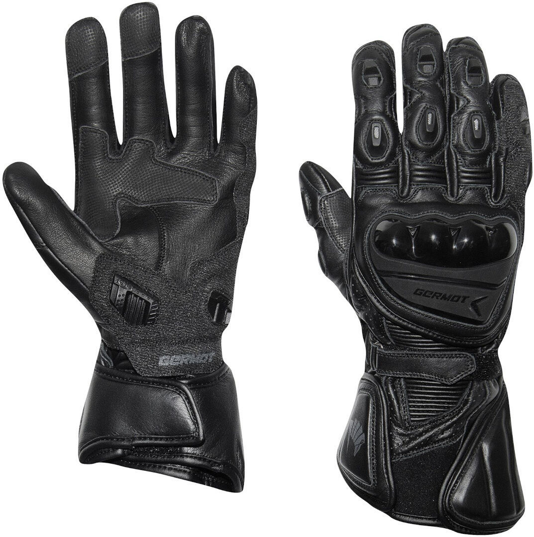 Germot Supersport 2 Gants de moto, noir, taille L pour Hommes