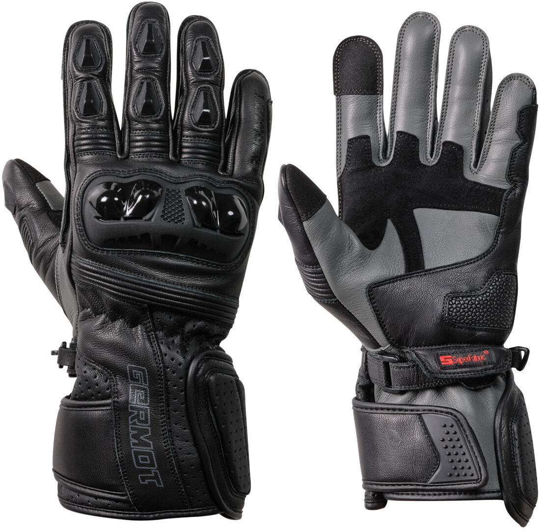 Germot Imola Gants de moto, noir-gris, taille 3XL pour Hommes