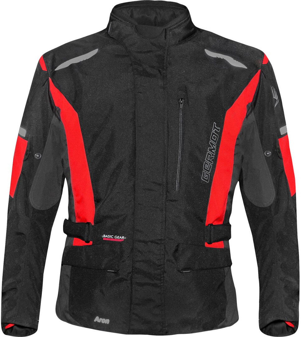 Germot Aron imperméable à l’eau pour enfants moto textile veste, noir-rouge, taille L pour Des gamins