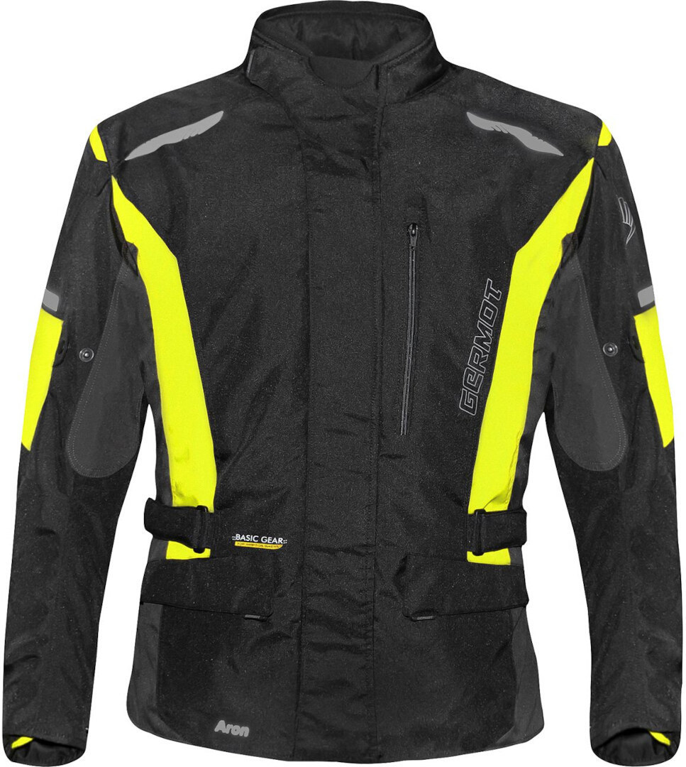 Germot Aron imperméable à l’eau pour enfants moto textile veste, noir-jaune, taille L pour Des gamins