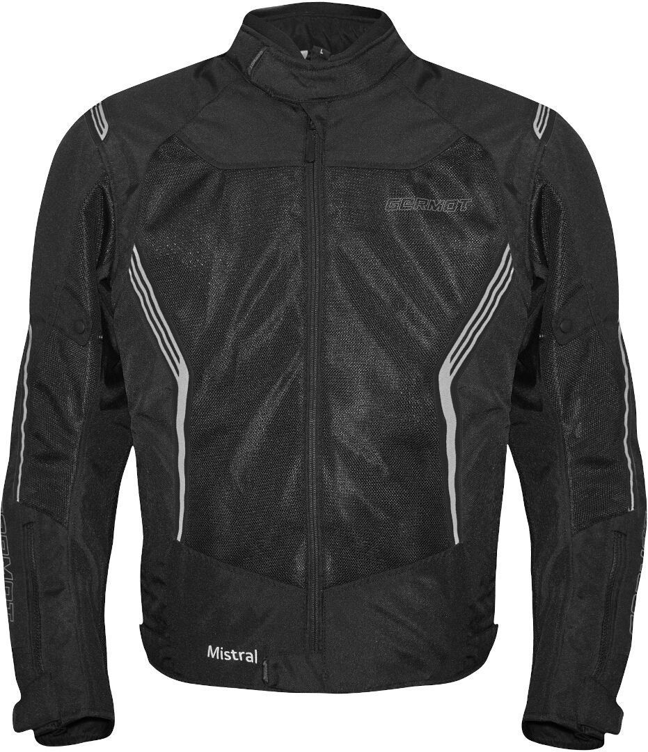 Germot Mistral Blouson textile de moto, noir, taille S pour Hommes