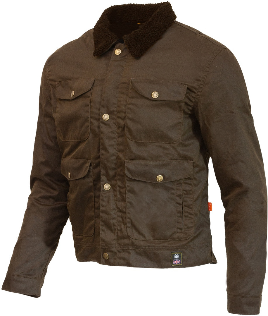 Merlin Millington D3O Blouson ciré moto, vert, taille 4XL pour Hommes
