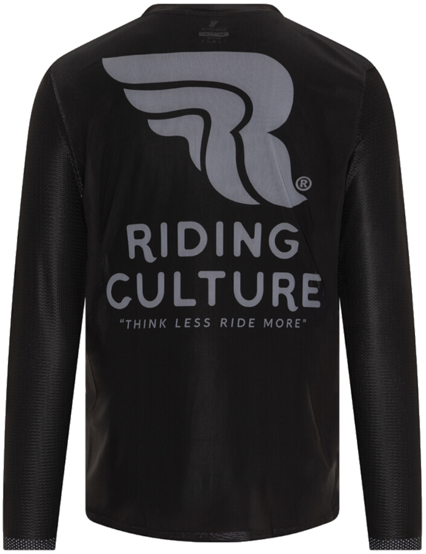 Side view of Riding Culture Sender 1.1 Long Sleeve Cycling Jersey, black, Size S for Men
