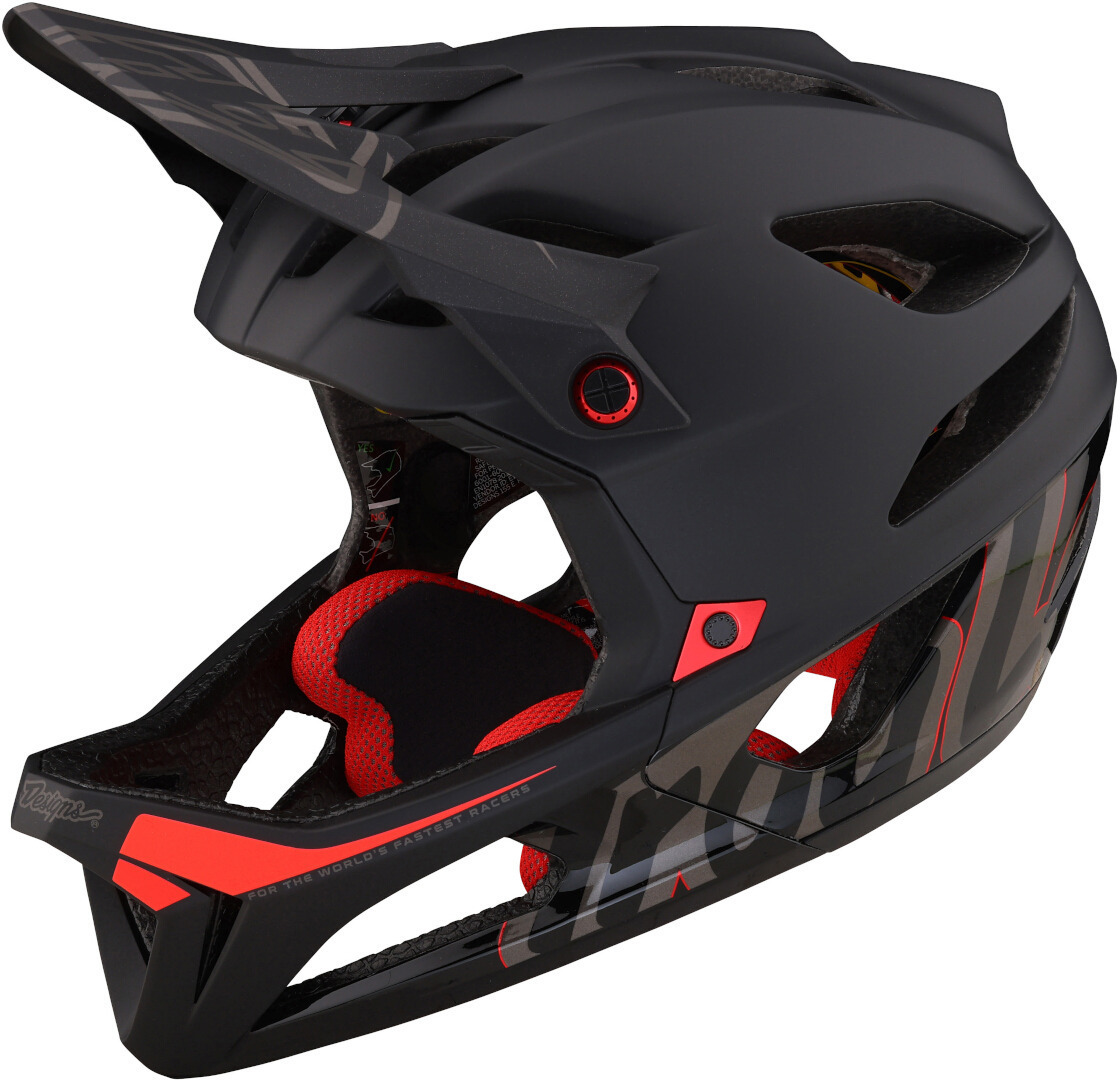 Troy Lee Designs Stage MIPS Signature Downhill Helmet, black, Size M L for Men-image-540841323