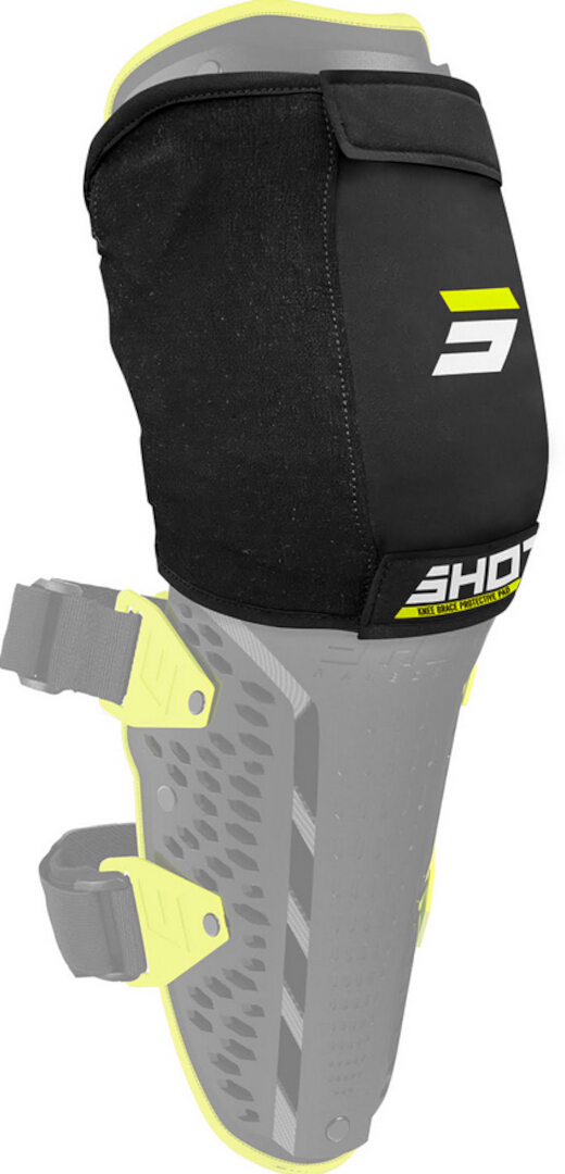 Side view of Shot Unpeak Knee Guards Cover, black for Men