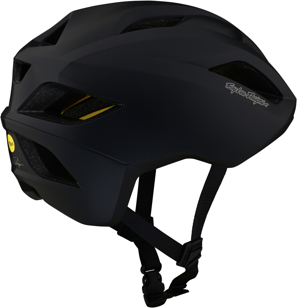 Side view of Troy Lee Designs Grail MIPS Orbit Bicycle Helmet, black, Size XL 2XL for Men